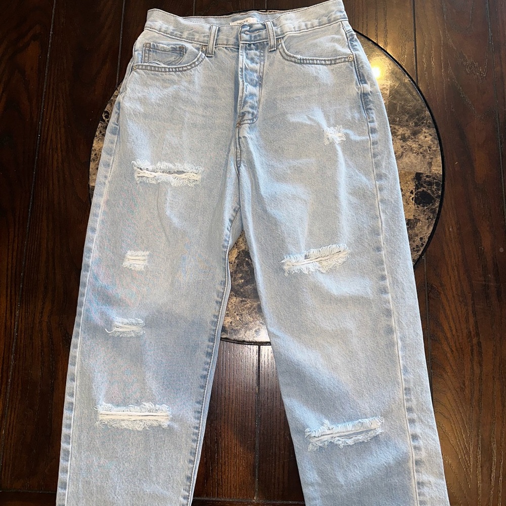 Forever21 Premium Distressed Mom Jeans
